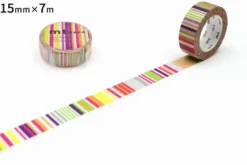 mt 1P Deco Washi Tape - Multi-Border Vivid - 15mm
