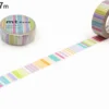 mt 1P Deco Washi Tape - Multi-Border Pastel - 15mm