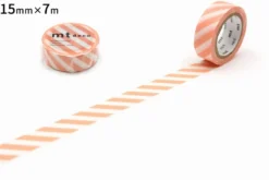 mt 1P Deco Washi Tape - Striped Greyhsky - 15mm
