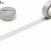 mt 1P Deco Washi Tape - Striped Silver - 15mm