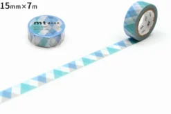 mt 1P Deco Washi Tape - Triangle and Diamond Blue - 15mm