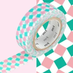 mt 1P Deco Washi Tape 15mm - Square Pink