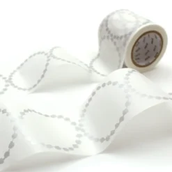 mt x minä perhonen Washi Tape - Tambourine Grande Silver - 48mm