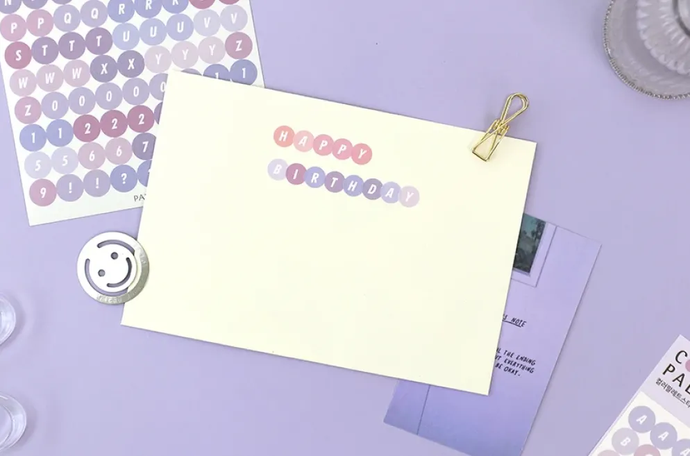 Paperian Colour Palette Stickers - Alphabet & Numbers