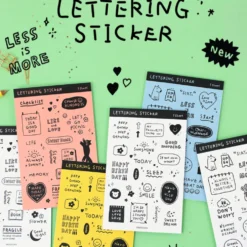 Paperian Lettering Stickers [Hand Drawn Design]
