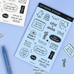 Paperian Lettering Sticker Set [6 Sheets]