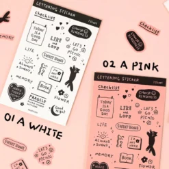 Paperian Lettering Sticker Set [6 Sheets]