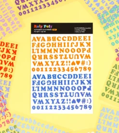 Paperian Roly Poly Alphabets & Numbers Sticker Set