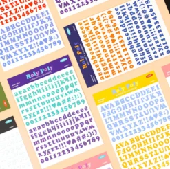 Paperian Roly Poly Alphabets & Numbers Sticker