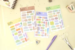 Paperian Colour Palette Stickers – Translucent Pastel Shapes for Journals & Planners