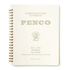 Penco Composition Notebook (L) – Spiral Bound, 7mm Ruled, 80 Sheets, A5