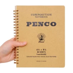 Penco Composition Notebook (L) – Spiral Bound, 7mm Ruled, 80 Sheets, A5