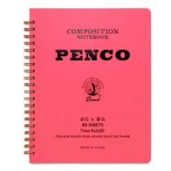 Penco Composition Notebook (L) – Spiral Bound, 7mm Ruled, 80 Sheets, A5