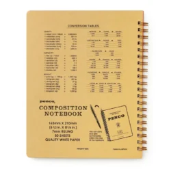 Penco Composition Notebook (L) – Spiral Bound, 7mm Ruled, 80 Sheets, A5