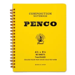 Penco Composition Notebook (L) – Spiral Bound, 7mm Ruled, 80 Sheets, A5