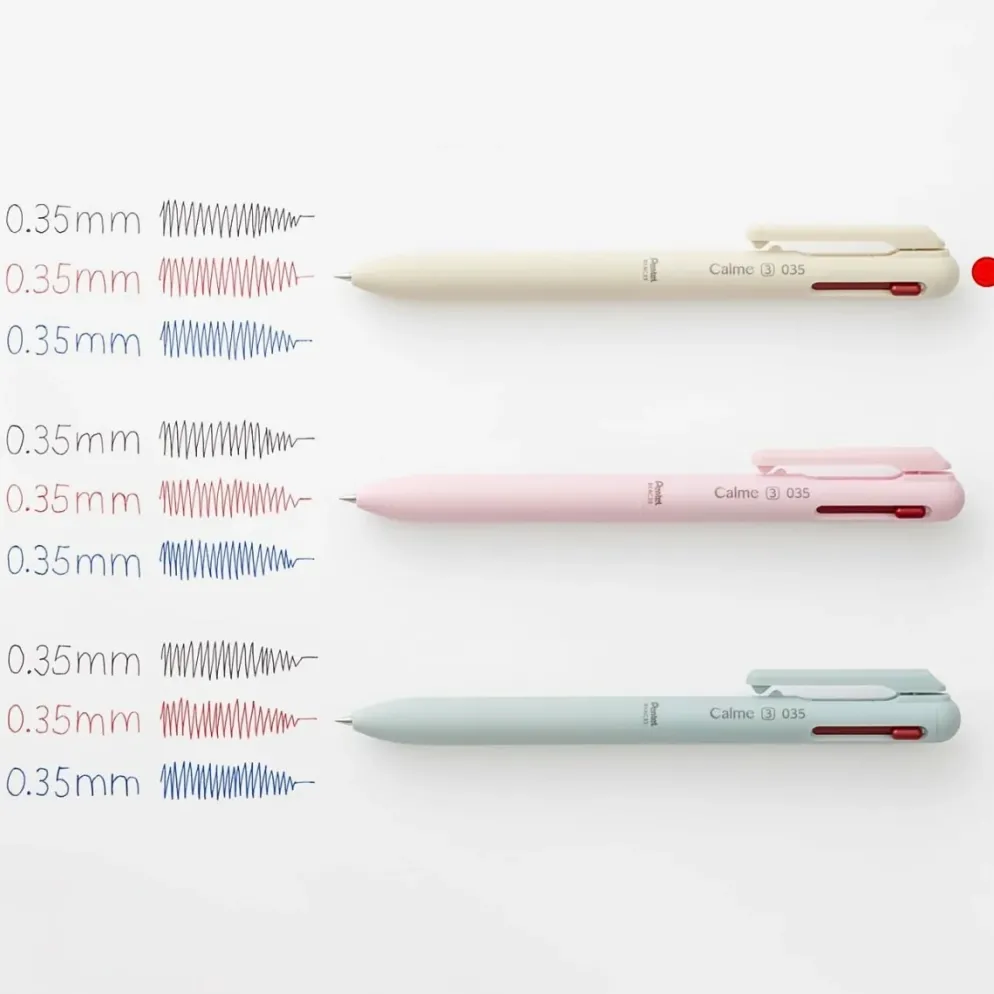 Pentel Calme New 0.35mm 3-Colour Ballpoint Pen