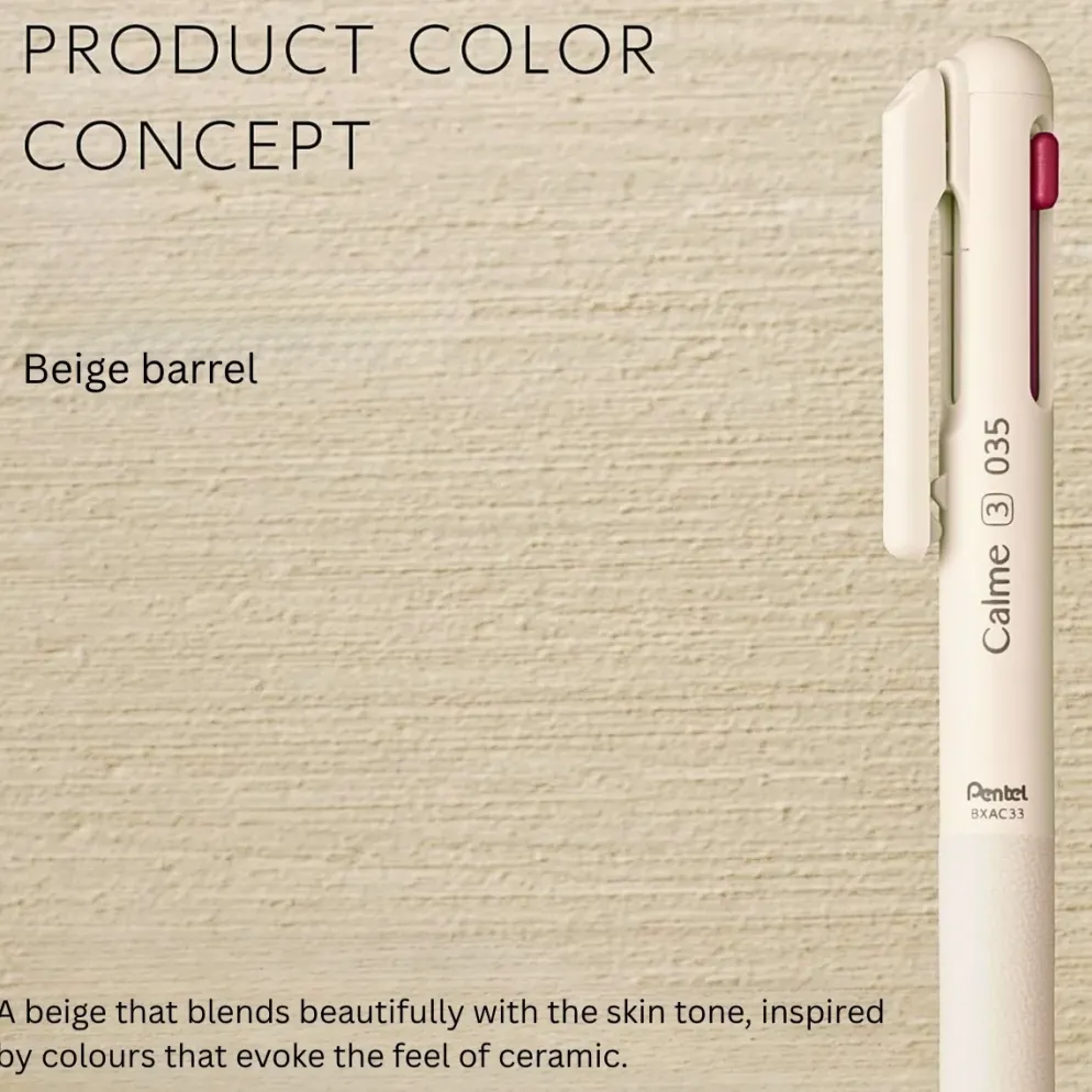 Pentel Calme New 0.35mm 3-Colour Ballpoint Pen