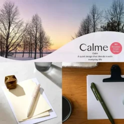 Pentel Calme Relaxed Forest Series Ballpoint Pen – 0.5mm Limited Edition - Sea Blue