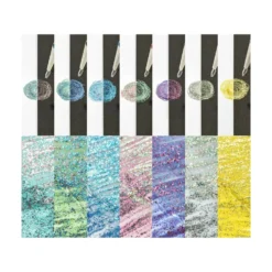 Pentel Dual Metallic Ballpoint Pen Set – 7 Colours Glitter Ink
