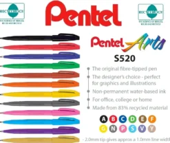 Pentel Sign Pen 8 Colour Pack