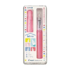 Pilot Kakuno Family Series Fountain Pen – Fine or Medium Nib, Colourful Transparent Barrel