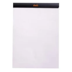 Rhodia No. 18 Head Stapled A4 Plain Pad (Orange or Black)