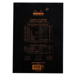 Rhodia No. 18 Head Stapled A4 Plain Pad (Orange or Black)