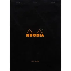 Rhodia No. 18 Head Stapled A4 Plain Pad (Orange or Black)