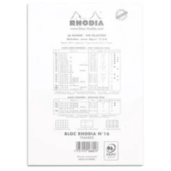 Rhodia No.16 Head Stapled Pad (A5, Lined)