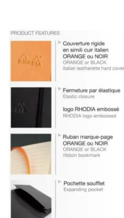 Rhodia Webnotebook A5 -- Orange : Ruled