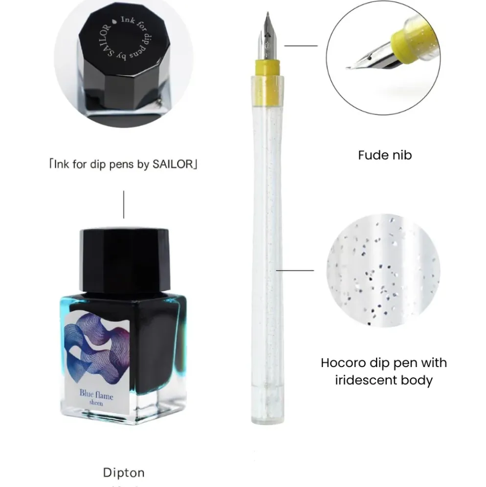 Sailor Dipton + Hocoro Dip Pen Ink Set