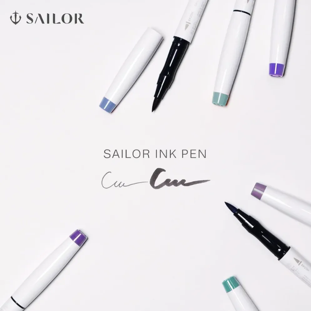Sailor Watercolour Dual Tip Ink Pens — set of 3
