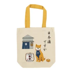 Sake Brewery Shiba Inu Cotton Tote Bag [A4 Size]