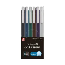 Sakura Ball Signature iD Gel Pen Set – 6 Black Tones, 0.3mm / 0.4mm / 0.5mm