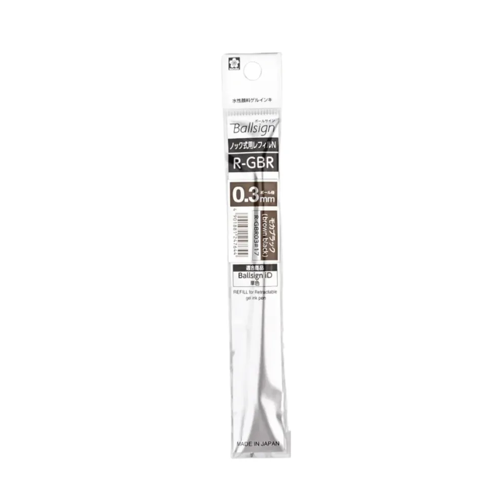 Sakura Ballsign iD Ballpoint Pen Refill – Gel Ink Black Tones