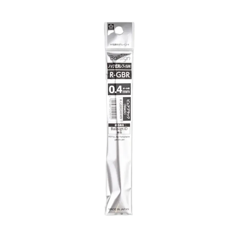 Sakura Ballsign iD Ballpoint Pen Refill – Gel Ink Black Tones
