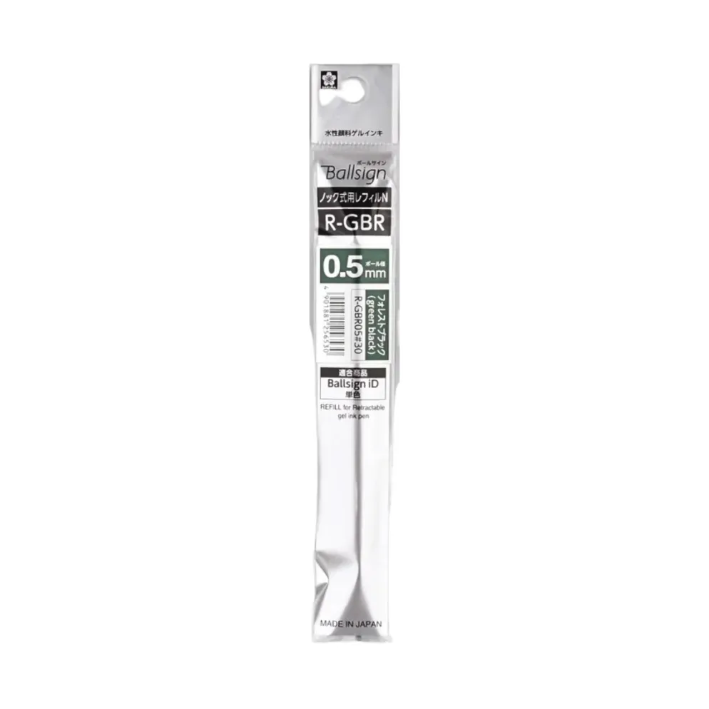 Sakura Ballsign iD Ballpoint Pen Refill – Gel Ink Black Tones