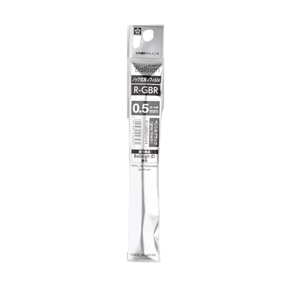 Sakura Ballsign iD Ballpoint Pen Refill – Gel Ink Black Tones