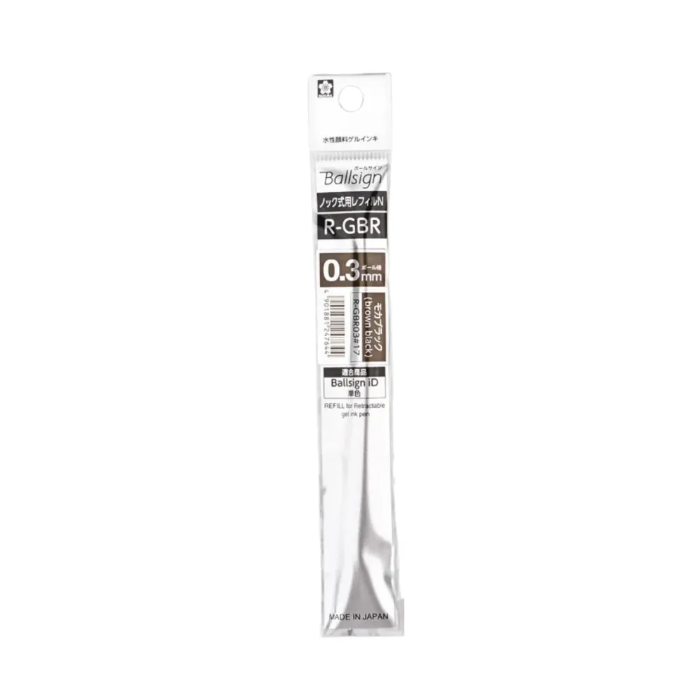 Sakura Ballsign iD Ballpoint Pen Refill – Gel Ink Black Tones