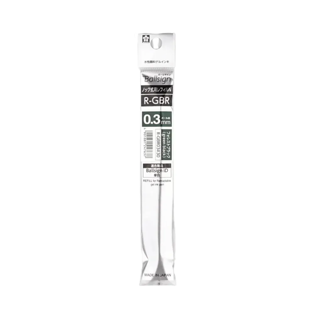 Sakura Ballsign iD Ballpoint Pen Refill – Gel Ink Black Tones