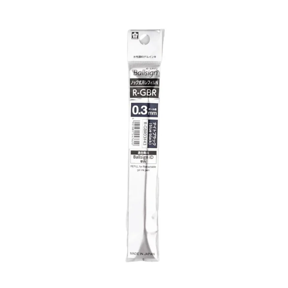 Sakura Ballsign iD Ballpoint Pen Refill – Gel Ink Black Tones