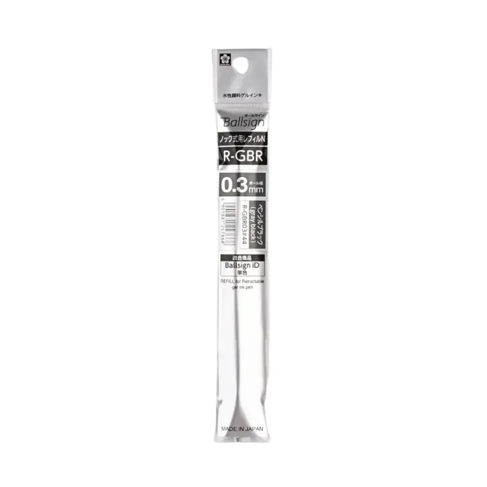 Sakura Ballsign iD Ballpoint Pen Refill – Gel Ink Black Tones