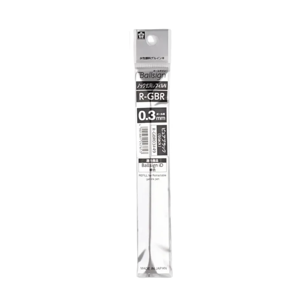 Sakura Ballsign iD Ballpoint Pen Refill – Gel Ink Black Tones