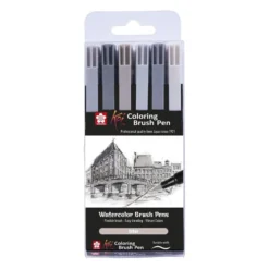 Sakura Koi Colouring Brush Pen, Urban colours - Set of 6