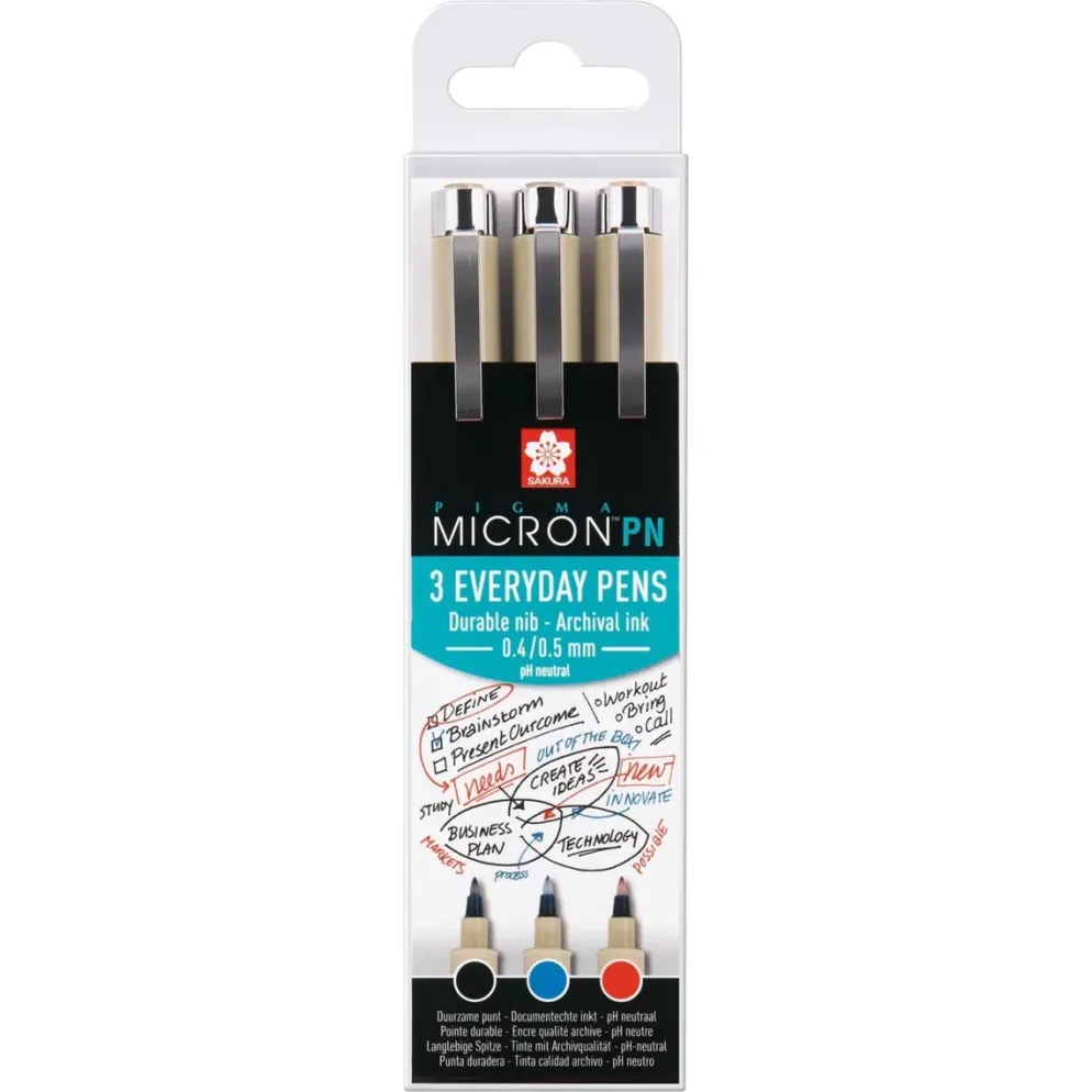 SAKURA Pigma Micron PN Office set of 3 - Colours