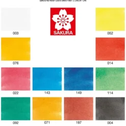 Sakura Koi Water Colours – 12 Colour Pocket Sketch Box with Water Brush