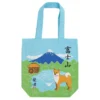 Shiba Inu & Mount Fuji Cotton Tote Bag
