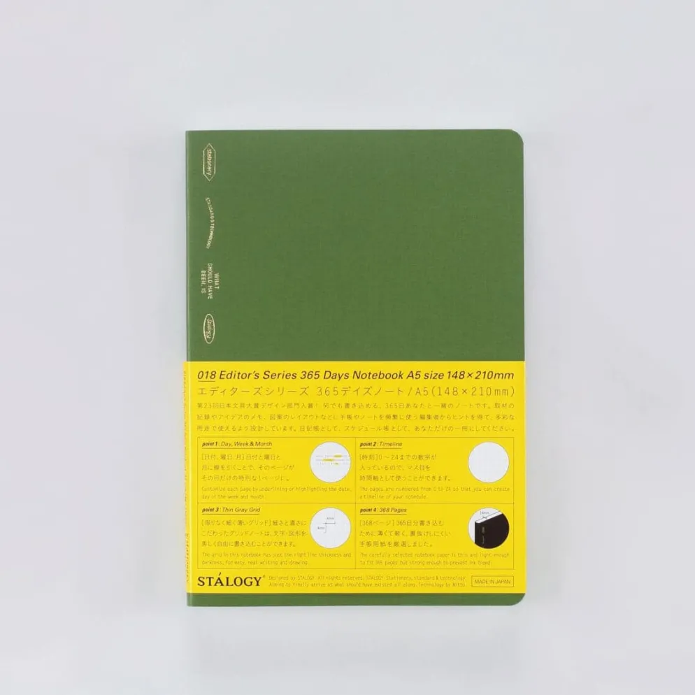 Stalogy 365 Days Notebook (A5) - Grid Paper