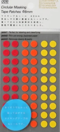 Stalogy Masking Dots - Circular Masking Tape Patches (8mm)