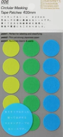 Stalogy Masking Dots - Circular Masking Tape Patches (20mm)